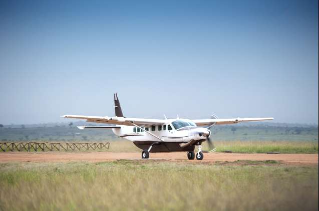 Bush airstrip in the Masai Mara kenya
