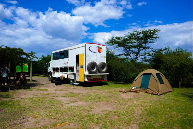 Overland truck camping vs lodge safaris