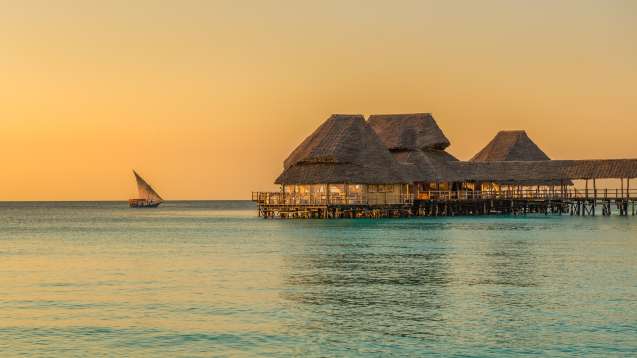 Beach cafe bar zanzibar islands