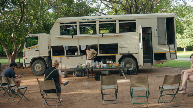 Overland safari lunch stop