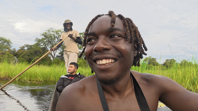 Makoro ride in the Okavango Delta