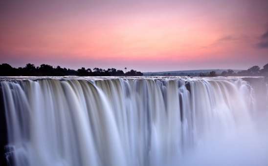 Victoria falls sunset view